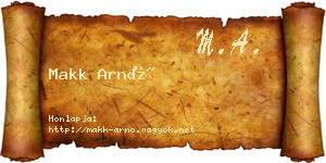 Makk Arnó névjegykártya